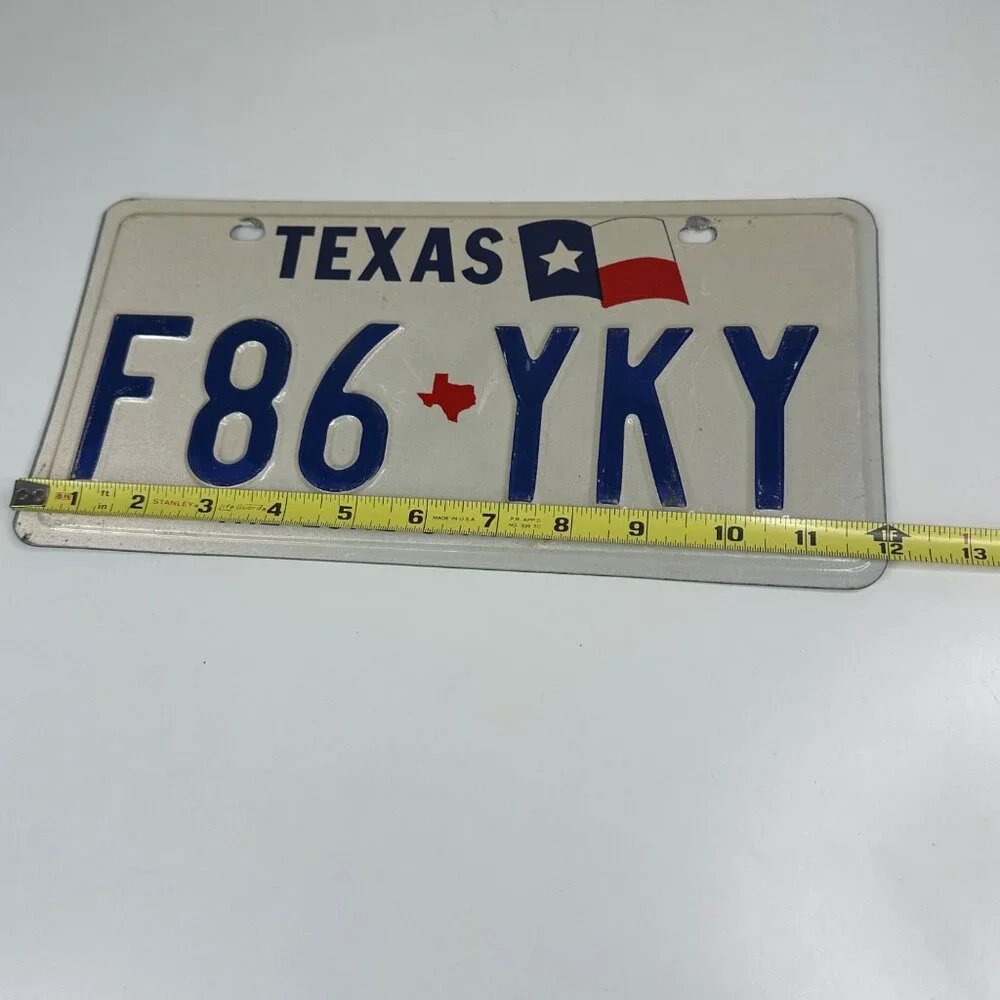 Texas License Plate F86-YKY Metal Lone Star State Decor 12x6 Collectible - Picture 5 of 6